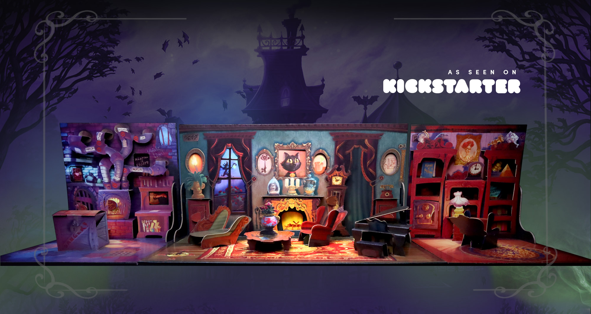 Image of the game open displaying 3 rooms